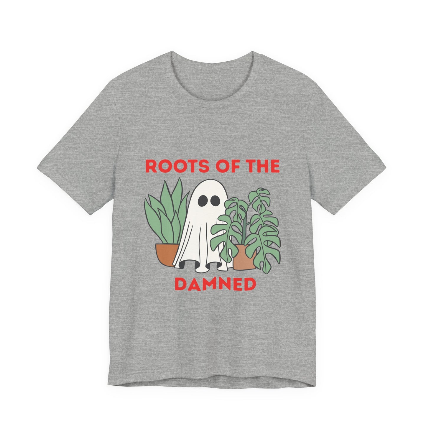 Spooky Plant Lover Tee, Halloween Shirt, Ghost T-Shirt, Unisex Short Sleeve, Cute Gift for Gardening Enthusiasts, Fall Fashion