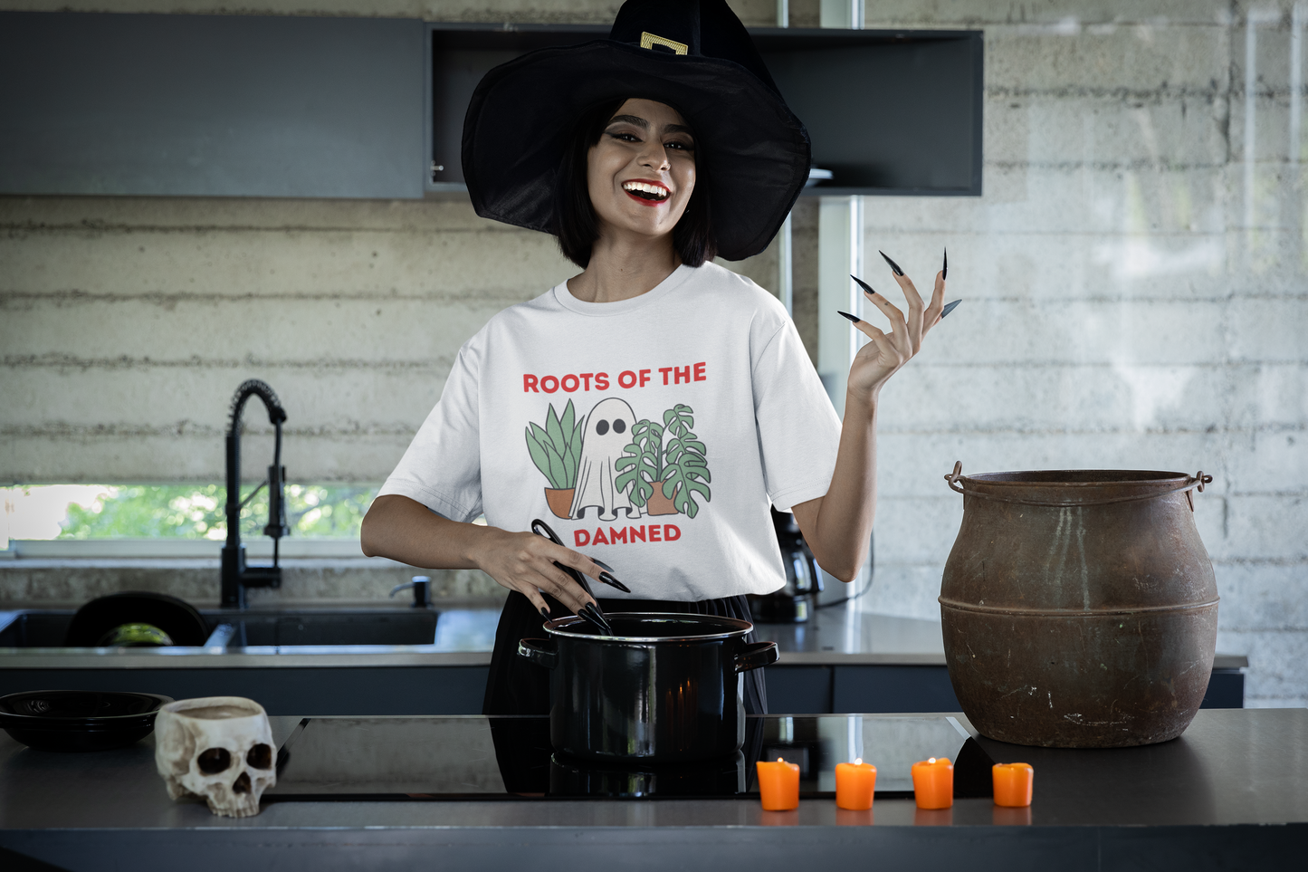 Spooky Plant Lover Tee, Halloween Shirt, Ghost T-Shirt, Unisex Short Sleeve, Cute Gift for Gardening Enthusiasts, Fall Fashion